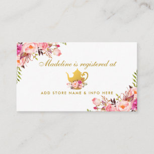 D'accompagnement Carte d'insertion Gold Rose Tea Party