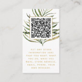 D'accompagnement Carte d'insertion Leaf et QR Code pour les command (Devant)