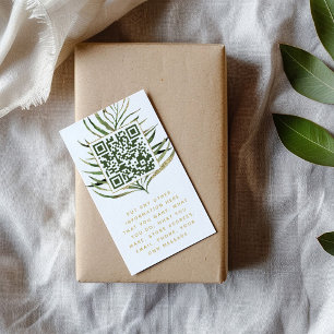D'accompagnement Carte d'insertion Leaf et QR Code pour les command