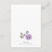 D'accompagnement Carte d'insertion Lilac Simple Mariage (Dos)