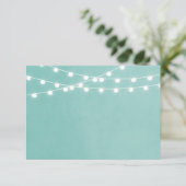 D'accompagnement Carte d'insertion Mariage Aqua String Lights (Debout devant)
