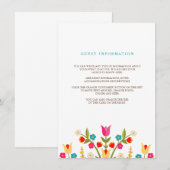 D'accompagnement Carte d'insertion Mariage Fleurs Pays (Devant / Derrière)