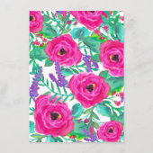 D'accompagnement Carte d'insertion Mariage Florals frais (Dos)