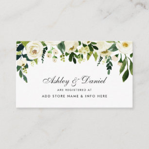 D'accompagnement Carte d'insertion mariage Green White Floral Regis
