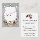 D'accompagnement Carte d'insertion mariage | Plum FAUX Silver Foil  (Devant / Derrière)