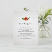 D'accompagnement Carte d'insertion Mariage Red Poppy (Debout devant)