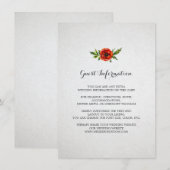 D'accompagnement Carte d'insertion Mariage Red Poppy (Devant / Derrière)