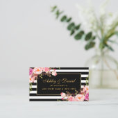 D'accompagnement Carte d'insertion mariage Rose Blush Gold Black (Debout devant)