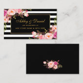 D'accompagnement Carte d'insertion mariage Rose Blush Gold Black (Devant / Derrière)