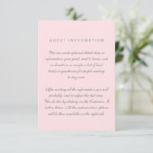 D'accompagnement Carte d'insertion Mariage simple rose (Debout devant)