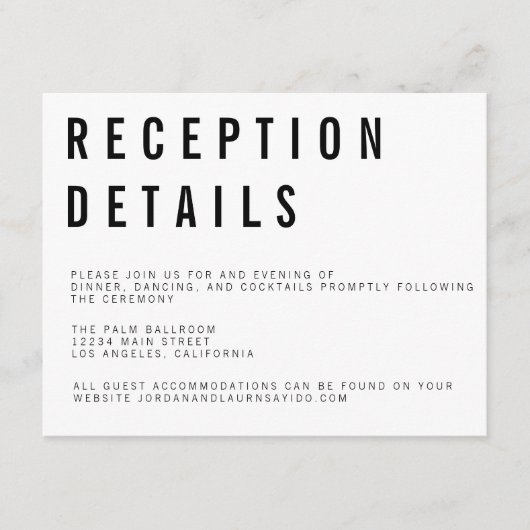 D'accompagnement Carte d'insertion minimaliste Charlie (Devant)