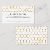 D'accompagnement Carte d'insertion moderne Golden Bee Diaper Raffle (Devant / Derrière)