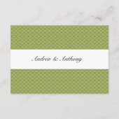 D'accompagnement Carte d'insertion moderne Mariage de ruche en vert (Dos)