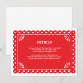 D'accompagnement Carte d'insertion Papel Picado - Orange (Devant / Derrière)