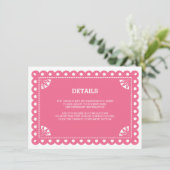 D'accompagnement Carte d'insertion Papier Picado - Rose (Debout devant)