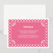 D'accompagnement Carte d'insertion Papier Picado - Rose (Devant / Derrière)