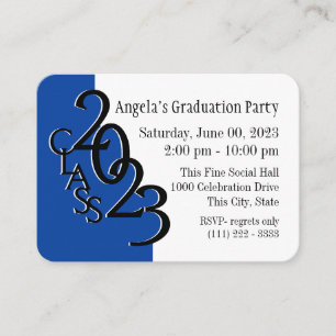 D'accompagnement Carte d'insertion photo bleue de la fête de gradua