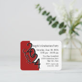 D'accompagnement Carte d'insertion photo rouge de la fête de gradua (Debout devant)