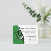 D'accompagnement Carte d'insertion photo verte de la fête de gradua (Debout devant)