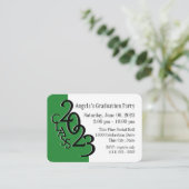 D'accompagnement Carte d'insertion photo verte de la fête de gradua (Debout devant)