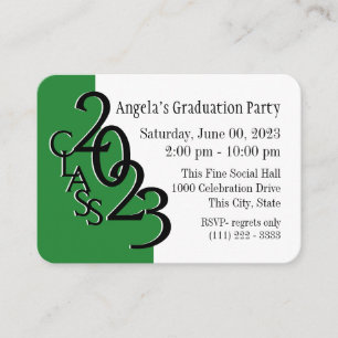 D'accompagnement Carte d'insertion photo verte de la fête de gradua