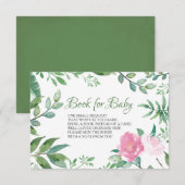 D'accompagnement Carte d'insertion pour livre pour bébé, rose rose  (Devant / Derrière)