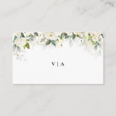 D'accompagnement Carte d'insertion pour registre de roses blanches  (Dos)