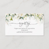 D'accompagnement Carte d'insertion pour registre de roses blanches  (Devant)