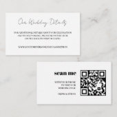 D'accompagnement Carte d'insertion pour RSVP sur le site web de mar (Devant / Derrière)