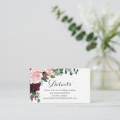 D'accompagnement Carte d'insertion pour site web de mariage Blush B (Debout devant)