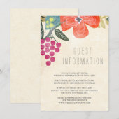 D'accompagnement Carte d'insertion Rustic Paradise Mariage (Devant / Derrière)