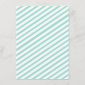 D'accompagnement Carte d'insertion turquoise Blue Stried Mariage In (Dos)