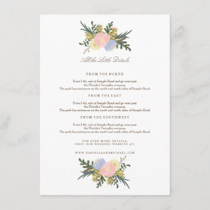 D'accompagnement Carte d'insertion vintage Silhouette Floral Mariag