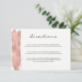 D'accompagnement Carte d'instructions de brosse en or rose moderne (Debout devant)