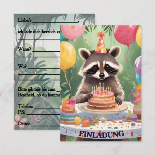 D'accompagnement Carte d'invitation (Devant / Derrière)