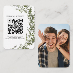D'accompagnement Carte d'invitation avec QR Code et photo de verdur