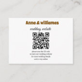D'accompagnement Carte d'invitation avec QR Code pour site web de m (Devant)