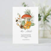 D'accompagnement Carte d'invitation Champignons de Forêt Automnale (Debout devant)