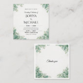 D'accompagnement Carte d'invitation de mariage 2026 Design simple e (Devant / Derrière)