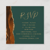 D'accompagnement Carte d'invitation de mariage au code QR RSVP Vert (Devant)
