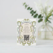 D'accompagnement Carte d'invitation de mariage avec code QR Art Nou (Debout devant)