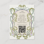 D'accompagnement Carte d'invitation de mariage avec code QR Art Nou (Devant)