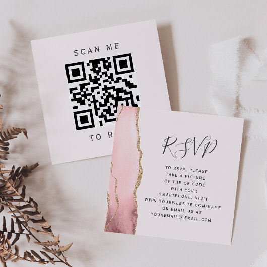 D'accompagnement Carte d'invitation de mariage Budget Blush Gold Ag