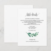 D'accompagnement Carte d'invitation de mariage - carte de détails j (Devant / Derrière)