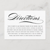 D'accompagnement Carte d'invitation de mariage élégante (Dos)