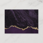 D'accompagnement Carte d'invitation de mariage moderne violet or (Dos)