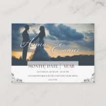 Carte d'invitation de mariage monochrome Sentiment