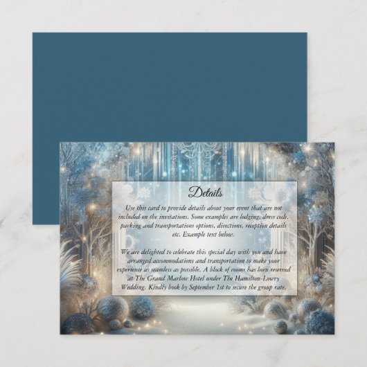 D'accompagnement Carte d'Invitation de Mariage pour une Forêt Ennei (Devant / Derrière)