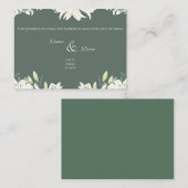 D'accompagnement Carte d'invitation de mariage verte et blanche (Devant / Derrière)