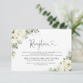 D'accompagnement Carte d'invitation de réception de mariage à fleur (Debout devant)